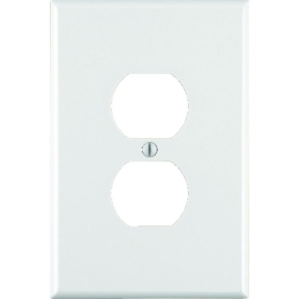 Leviton White 1 gang Thermoset Plastic Duplex Outlet Wall Plate 88103-000